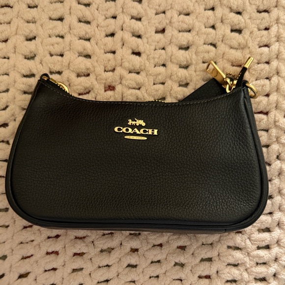 Coach Handbags - Coach Black leather Teri mini crossbody